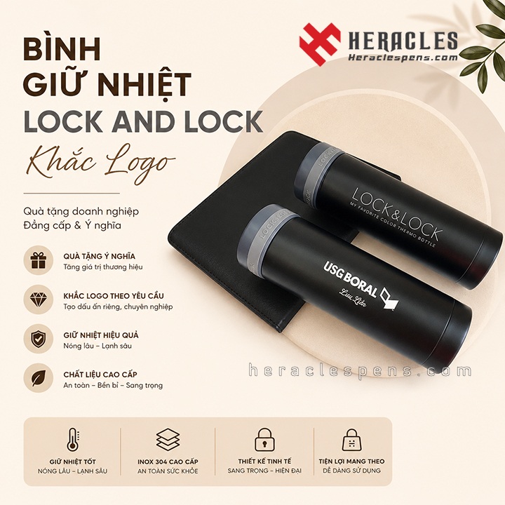 Bình giữ nhiệt Lock&Lock LHC561 in logo USG BORAL