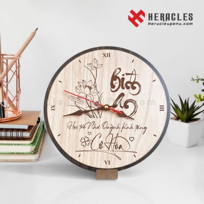 Quà tặng cô giáo mầm non 42 Xưởng sản xuất đồng hồ gỗ khắc hình ảnh tên chữ logo theo yêu cầu - Quà Tặng Cô Giáo Mầm Non