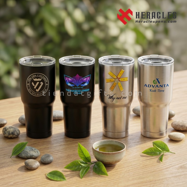 Ly giữ nhiệt in logo quà tặng doanh nghiệp inox 304 dung tích 900ml cao cấp giúp quảng bá thương hiệu hiệu quả và là mẫu ly giữ nhiệt khắc tên rất tinh xảo.