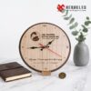 Mẫu đồng hồ gỗ để bàn khắc logo Công ty Môi trường Đô thị Nghệ An làm quà tặng kỷ niệm 50 năm thành lập sang trọng tinh tế và vô cùng ý nghĩa nhất