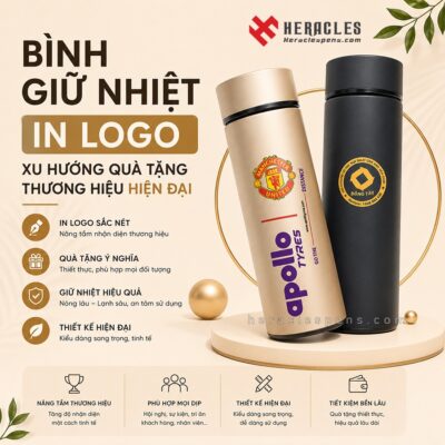 Banner giới thiệu dịch vụ đặt bình giữ nhiệt in logo làm quà tặng doanh nghiệp uy tín, chất lượng cao tại TPHCM.
