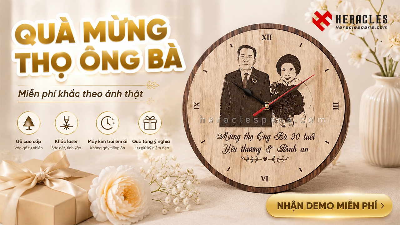 Đồng Hồ Gỗ – Quà Tặng Sinh Nhật, Mừng Thọ Ông Bà Nội Ngoại Trang Trọng 31 Đơn vị cung cấp đồng hồ gỗ quà tặng mừng thọ khắc hình ảnh và lời chúc theo yêu cầu, giao hàng nhanh toàn quốc, cam kết chất lượng gỗ thật 100% tại HCM.