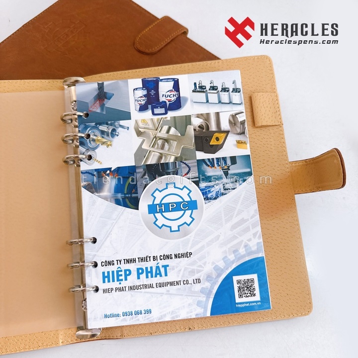 Đặt In Sổ Tay Theo Yêu Cầu – Sổ Da Bìa Còng Cao Cấp Dập Logo Công Ty Hiệp Phát HPC 14 Đặt in sổ tay theo yêu cầu – Sổ da bìa còng dập logo Công ty Hiệp Phát HPC sang trọng