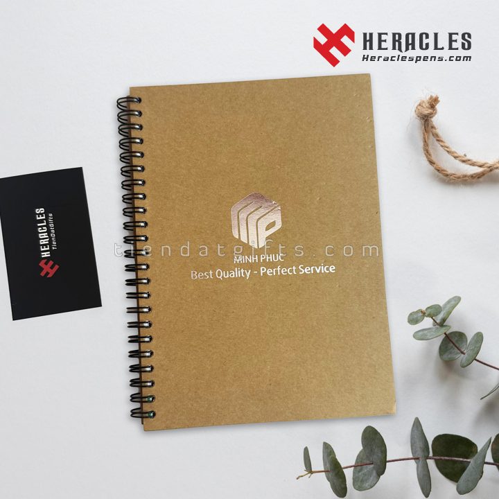 In Sổ Tay Lò Xo – Sổ Giấy Kraft In Logo Quà Tặng Sự Kiện Doanh Nghiệp 8 mẫu sổ tay lò xo giấy kraft thân thiện môi trường