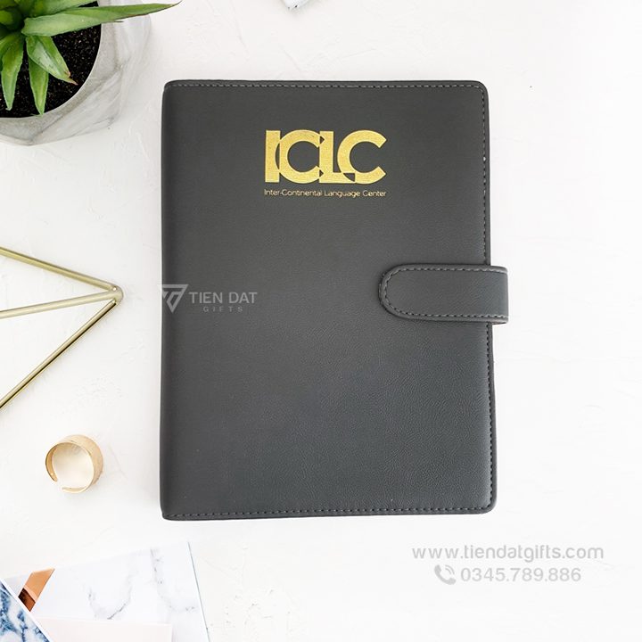 Sản Xuất Sổ Tay Quà Tặng – Sổ Da Bìa Còng Cao Cấp Dập Logo Công Ty SUN TIME 16 Sổ tay doanh nghiệp ép logo – in ruột theo nội dung riêng
