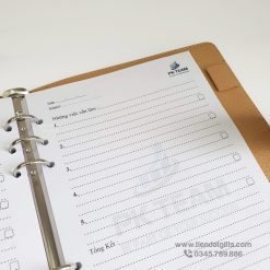 Sổ Da In Logo – Sổ Tay Bìa Còng Cao Cấp Quà Tặng Doanh Nghiệp PK Team 4 in sổ tay bìa còng cao cấp theo yêu cầu giá sỉ