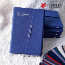 Sổ da cao cấp in logo đẹp, chắc chắn, dùng làm quà tặng nhân viên, học viên hoặc khách hàng phổ thông.