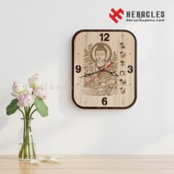 Đồng hồ gỗ khắc Phật – Quà tặng phong thủy mang lại Bình An và May Mắn 12 Đồng hồ gỗ hình chữ nhật khắc Phật Thích Ca và chữ Tâm An Tịnh Cát Tường. Đồng hồ gỗ khắc chữ theo yêu cầu, thích hợp treo phòng khách.