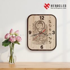 Đồng hồ gỗ khắc Phật – Quà tặng phong thủy mang lại Bình An và May Mắn 16 Đồng hồ gỗ treo tường hình chữ nhật 288x250mm, quà tặng phong thủy khắc Phật Thích Ca. Sản phẩm gỗ chống ẩm mốc, giao hàng nhanh.