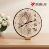 Đồng hồ gỗ khắc Phật – Quà tặng phong thủy mang lại Bình An và May Mắn 4 Đồng hồ gỗ: Phật Thích Ca tọa sen, khắc chữ thư pháp.