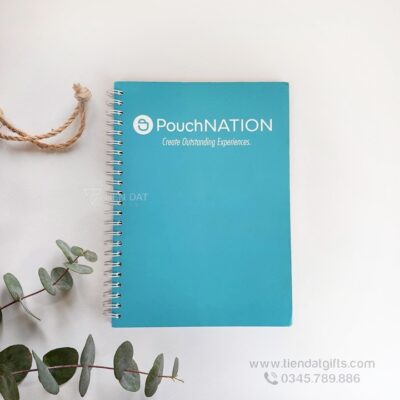 Sổ tay lò xo bìa cứng, lò xo đôi chắc chắn, sản phẩm in sổ tay lò xo theo yêu cầu của công ty.