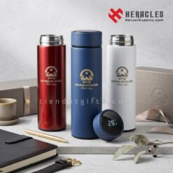 Bình giữ nhiệt Heracles hiển thị nhiệt độ LED thông minh in khắc logo Văn phòng Chủ tịch nước làm quà tặng doanh nghiệp cao cấp sang trọng và tinh tế nhất.
