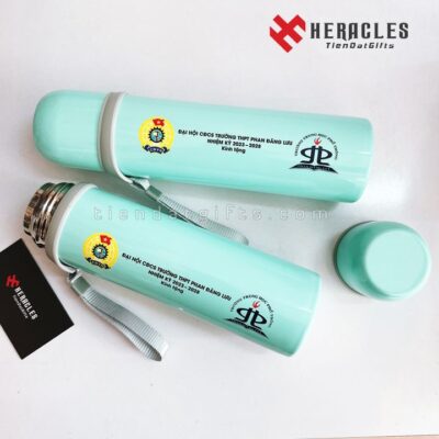 Bình nước giữ nhiệt Lafonte 500ml in logo làm quà tặng đại hội nhiệm kỳ 2023-2028, mẫu bình giữ nhiệt quà tặng doanh nghiệp in khắc theo yêu cầu giá sỉ rẻ.