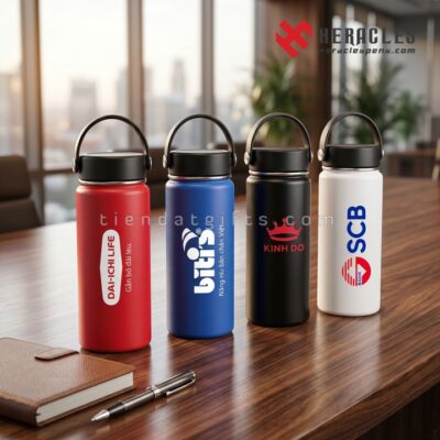 Xưởng in bình giữ nhiệt chuyên nghiệp chuyên cung cấp các loại bình giữ nhiệt theo yêu cầu có in ấn logo sắc nét chuẩn màu cho các đối tác doanh nghiệp lớn.