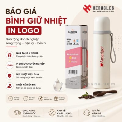 Báo giá bình giữ nhiệt in logo tại xưởng sản xuất giá sỉ tận gốc