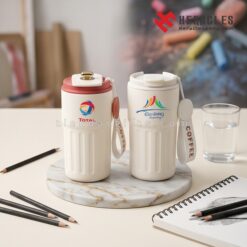 Mẫu ly giữ nhiệt in logo doanh nghiệp LGN 009 bằng inox 304 cao cấp có khả năng giữ lạnh cực tốt nhờ lớp mạ đồng đặc biệt và nắp đậy thiết kế air cap.