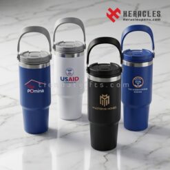 Mẫu ly giữ nhiệt in logo theo yêu cầu cao cấp mã LGN 010 làm quà tặng doanh nghiệp sang trọng với vỏ inox 304 sơn tĩnh điện bền đẹp và giữ nhiệt cực tốt.