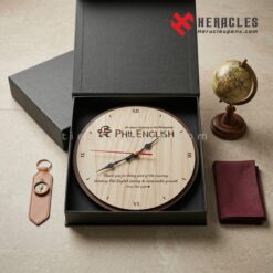 Đồng hồ gỗ khắc tên và hình ảnh làm quà tặng đại hội sang trọng giúp doanh nghiệp quảng bá thương hiệu hiệu quả qua những món quà tri ân khách hàng độc đáo.