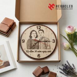 Đồng hồ gỗ quà tặng cưới – Món quà lưu giữ yêu thương theo năm tháng 14 Bộ sưu tập đồng hồ gỗ quà tặng cưới đa dạng kiểu dáng từ hình tròn đến hình trái tim tượng trưng cho tình yêu vẹn tròn và hạnh phúc viên mãn trọn đời.