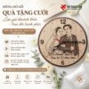 Mẫu đồng hồ gỗ quà tặng cưới cao cấp khắc tên cô dâu chú rể tinh xảo nghệ thuật là món quà lưu giữ kỷ niệm ngày trọng đại trọn vẹn và vô cùng ý nghĩa.