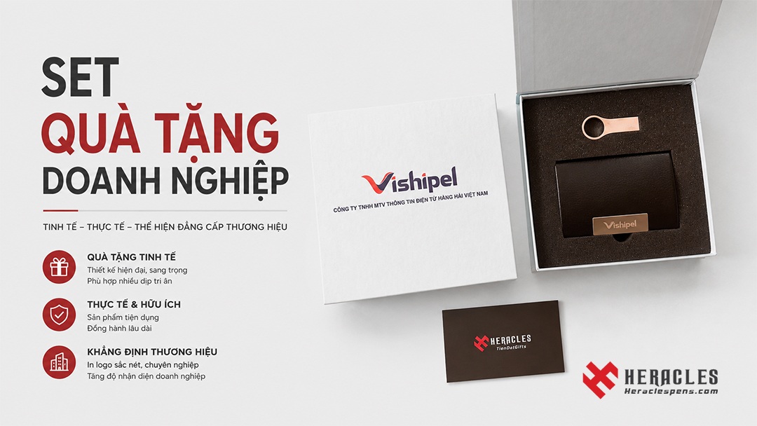 Banner set quà tặng doanh nghiệp đẳng cấp in ấn logo cao cấp thiết kế theo yêu cầu