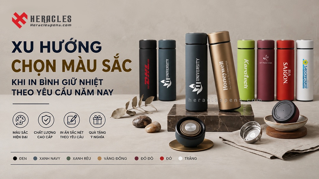 Xu hướng chọn màu sắc khi in bình giữ nhiệt theo yêu cầu năm nay 17 Cập nhật xu hướng chọn màu sắc khi in bình giữ nhiệt theo yêu cầu năm nay để mang đến những mẫu bình giữ nhiệt quà tặng đẹp mắt và đầy ấn tượng nhất.