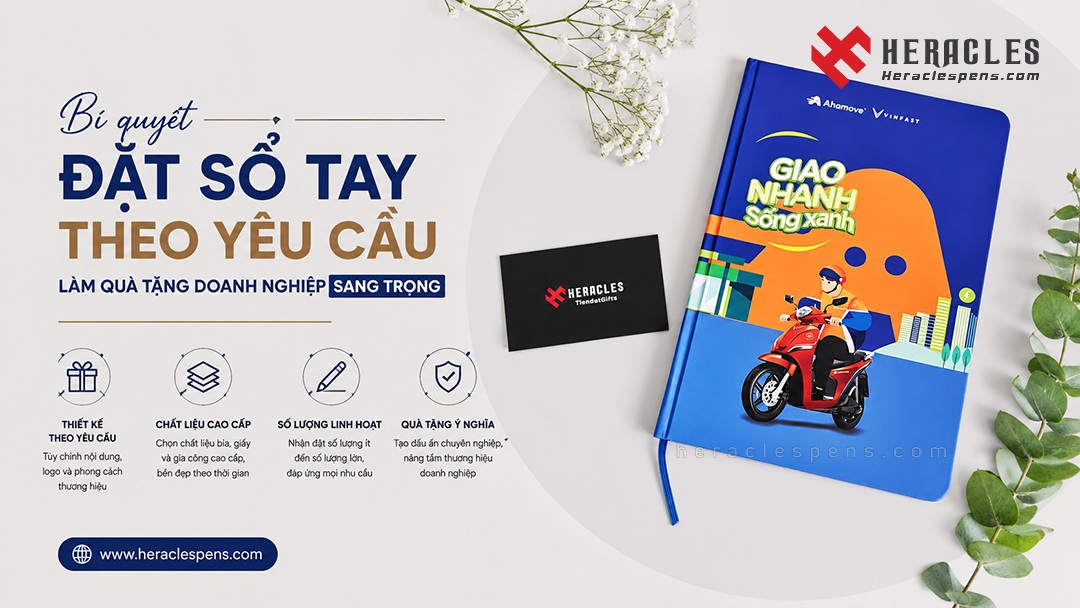 Xưởng sản xuất và đặt sổ tay theo yêu cầu in khắc logo tinh xảo