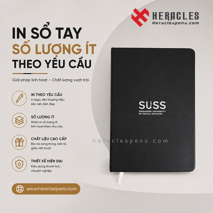 In Sổ Tay Số Lượng Ít: Khi Nào Nên Chọn Phôi Có Sẵn, Khi Nào Nên Thiết Kế Riêng? 1 In sổ tay số lượng ít theo yêu cầu giá xưởng tại Heracles Pens
