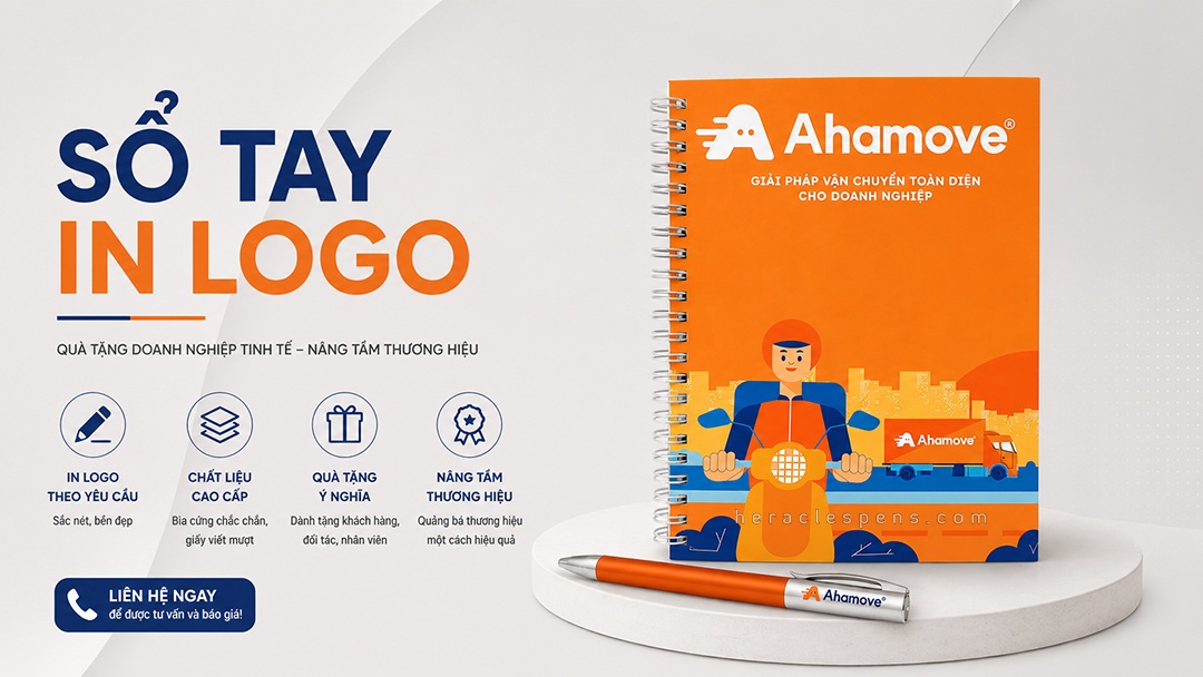 Sổ tay in logo theo yêu cầu được sản xuất trực tiếp tại xưởng quà tặng doanh nghiệp giá tốt
