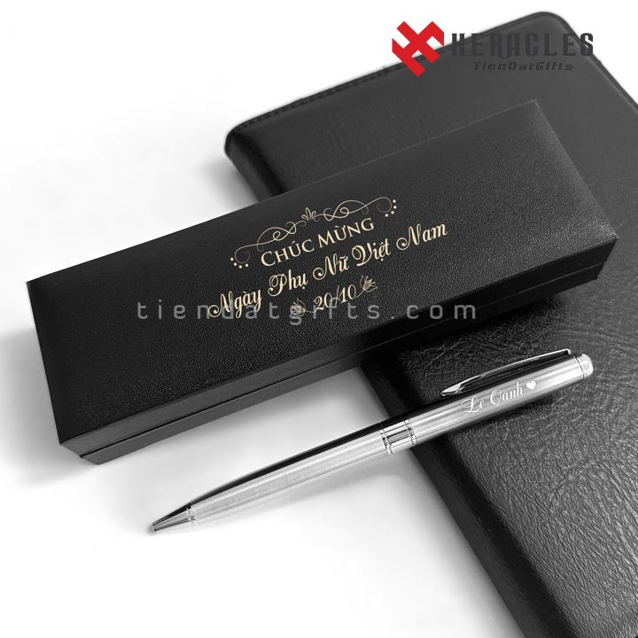 QUÀ TẶNG CÔ GIÁO Ý NGHĨA – GỬI TRỌN TÂM TÌNH TRI ÂN 12 Bút khắc tên kim loại Heracles 004B khắc chữ Happy Birthday làm quà tặng sếp sang trọng