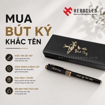 Mua bút ký khắc tên cao cấp làm quà tặng lãnh đạo sang trọng Heracles Pens