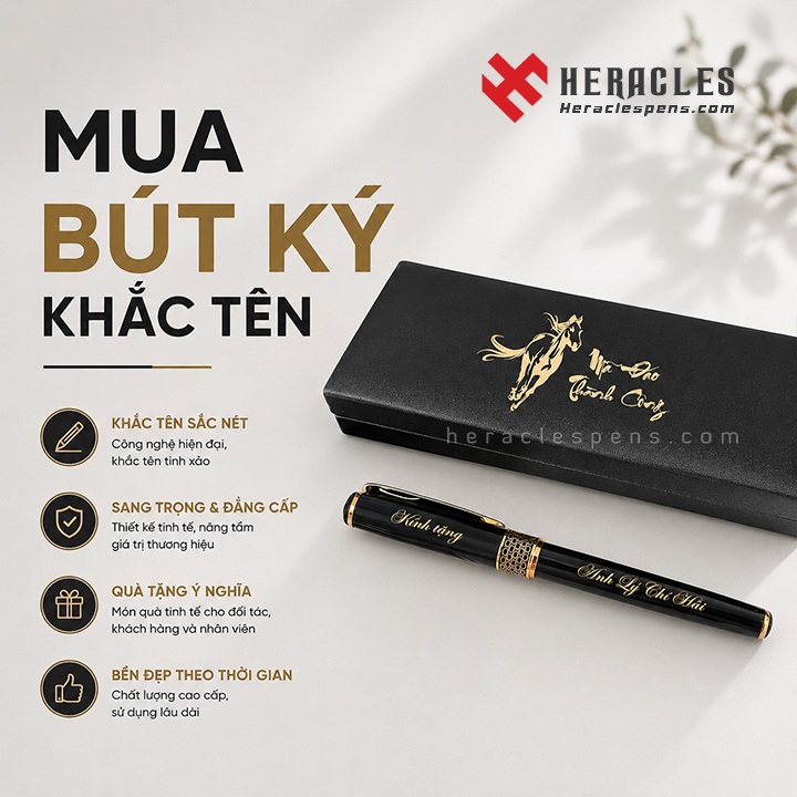 Mua Bút Ký Khắc Tên Cao Cấp – Đẳng Cấp Ký Kết & Quà Tặng Lãnh Đạo 1 Mua bút ký khắc tên cao cấp làm quà tặng lãnh đạo sang trọng Heracles Pens